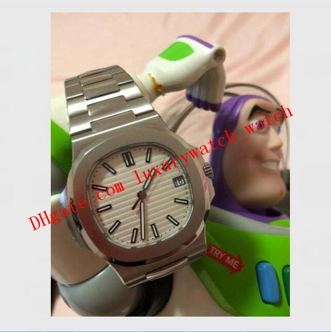 

Luxury Best Quality Watch Mens 40mm 5711/1A-011 Stainless Steel White Dial Mechanical Automatic Fashion Men's Watches Wristwatch, Silver