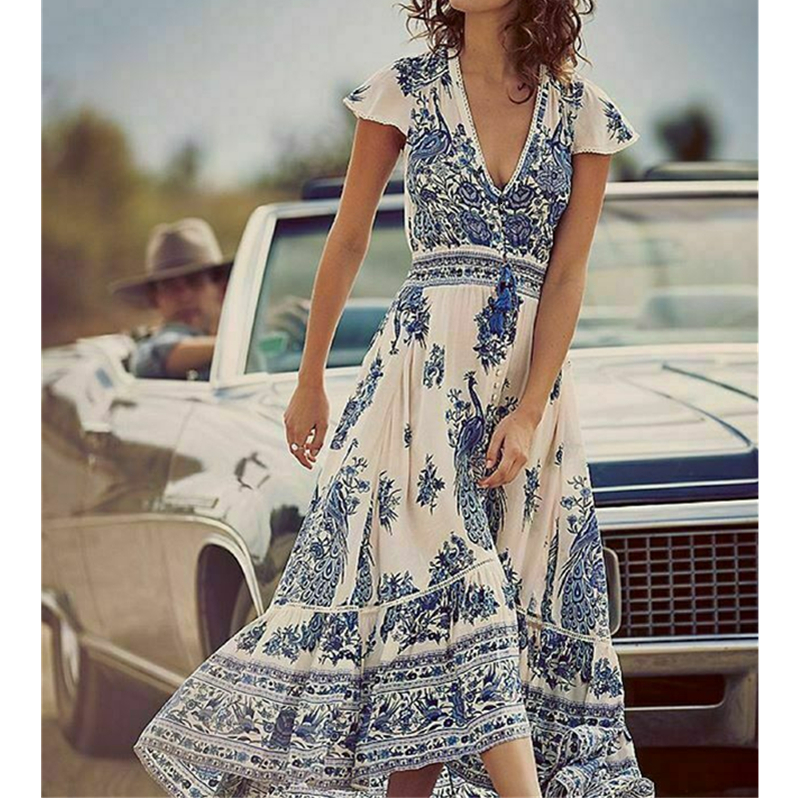 mid length boho dresses