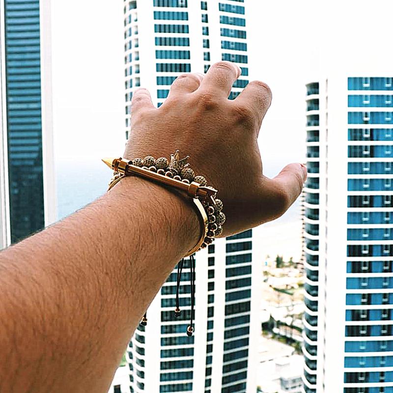 

Arrow Screw Bracelets & Bangles Gold Color Stainless Steel Cuff Bracelets Fashion Jewelry For Men Gift Pulseiras