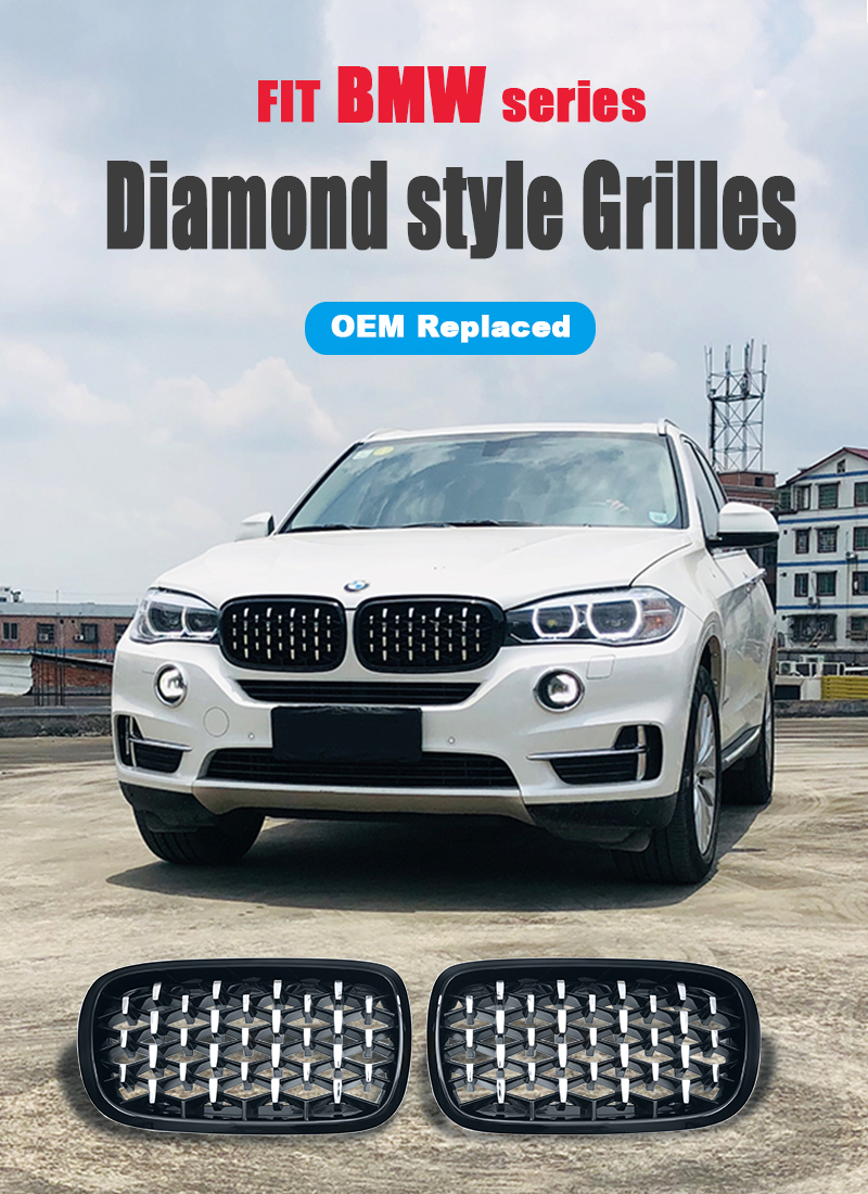 2021 New Diamond Style Grill For BMW X5 F15 X6 F16 2015 2016 Racing
