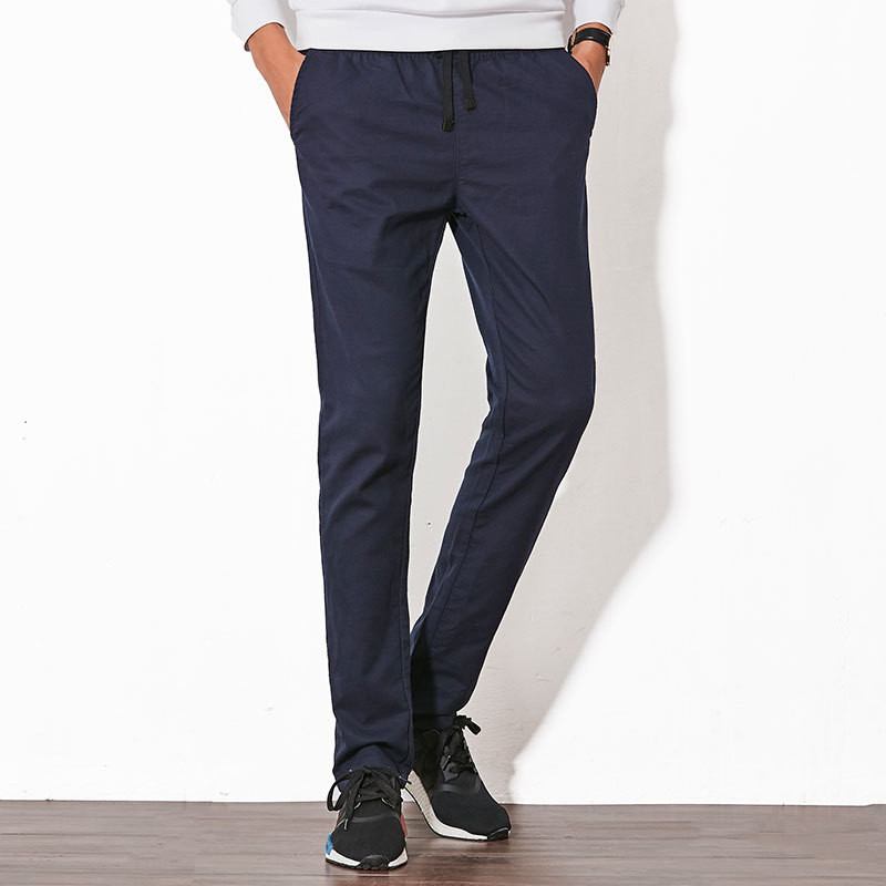 

MRMT 2019 Brand Autumn New Fashion Men's Trousers Pure Cotton Casual Pants for Male Trousers, Black