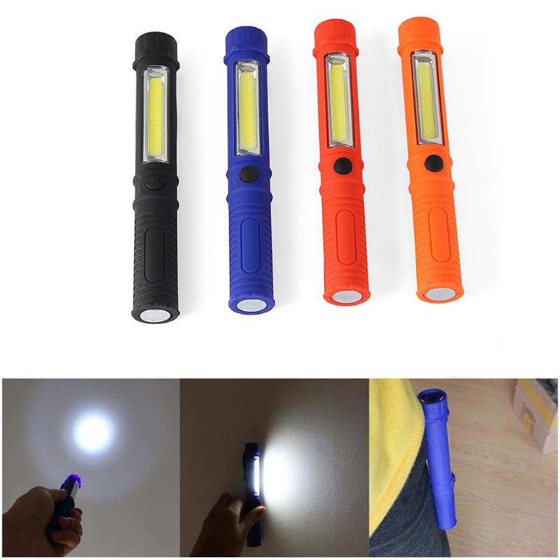 

COB Multifunctional Inspection lamp Magnet work lamp Emergency Plastic pen clip battery Camping LED