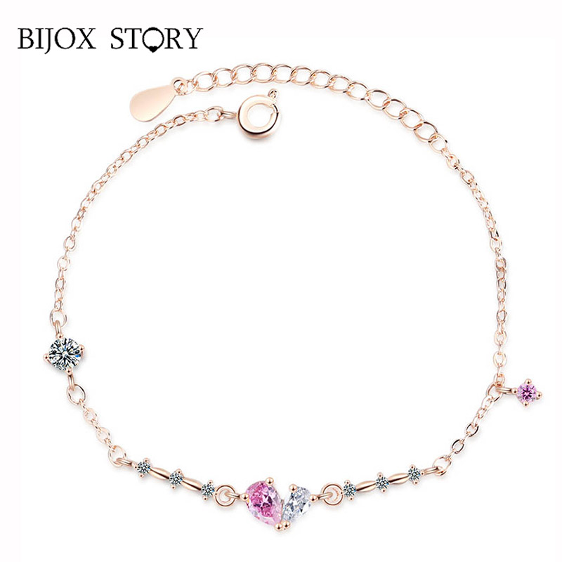 

Other Bracelets BIJOX STORY Fashion 925 Sterling Silver Bracelet With Zircon Fine Jewellery For Women Wedding Anniversary Promise Party Gift