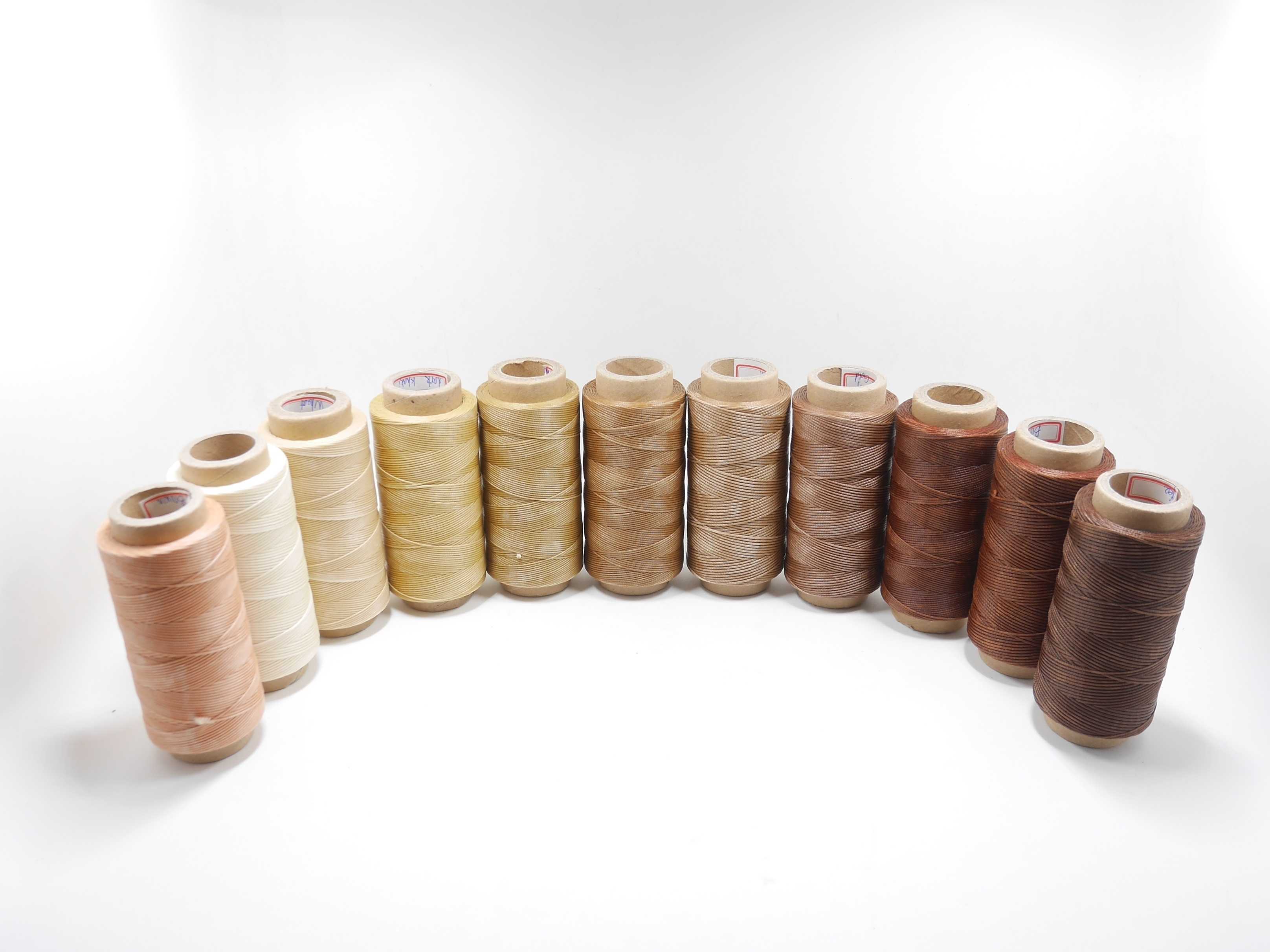 

Yarn 150 Meters Diameter 1.2mm 250D Polyester Sewing Waxed Thread Leather Hand-stitched Braided Cord Multi Colors, Meat brown 6921