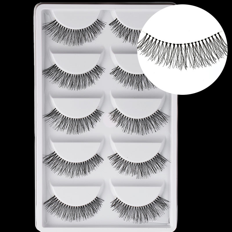 

5 Pairs New Fashion Women Soft Natural Long Cross Fake Eye Lashes Handmade Thick False Eyelashes Extension Beauty Makeup