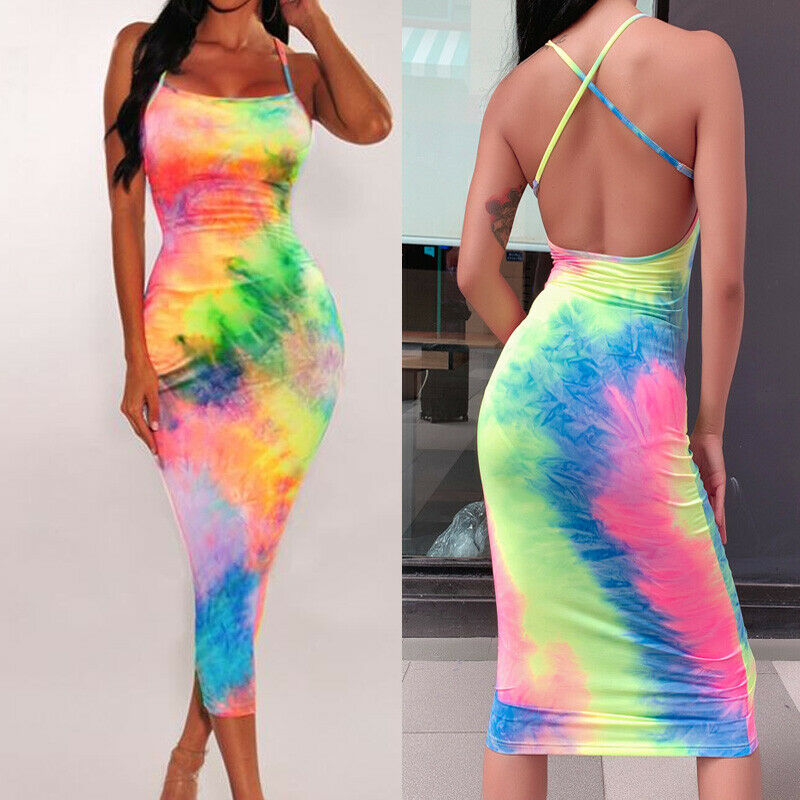 

Sexy Women' Dress Multicolor Backless Bodycon Sexy Club Dress Bobysuit, As picture show