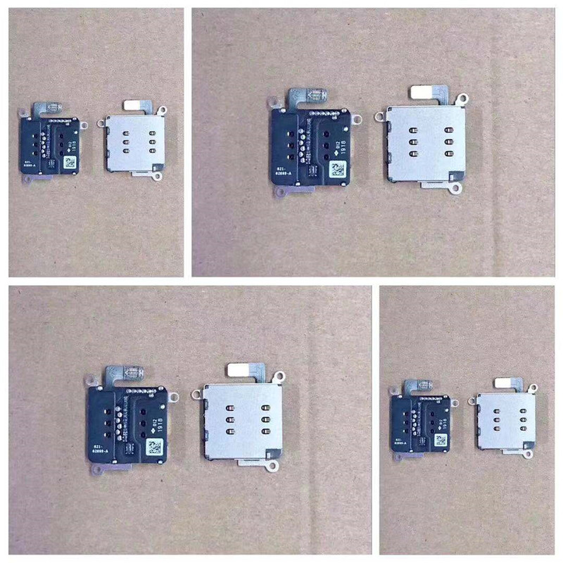 

10sets/lot Dual Sim Card Reader connector Flex Cable + Sim Card Tray Slot Holder For iPhone 11