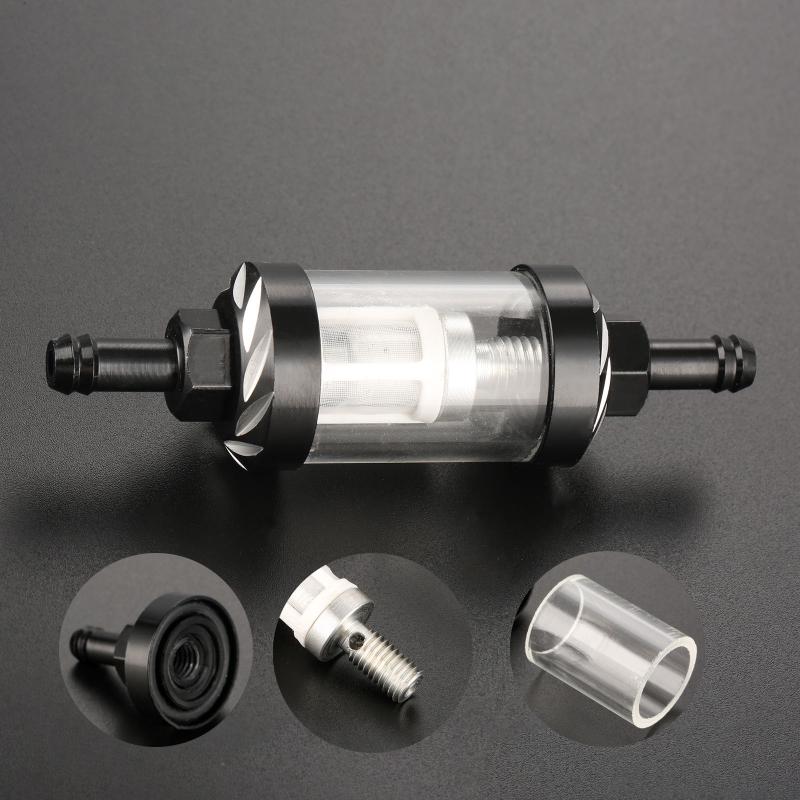

Universal Motorcycle Petrol Gas Fuel Filter Cleaner For Motorcycle Pit Dirt Bike ATV Aluminium Motorbike Fuel Filter 9.8 X 2.8CM