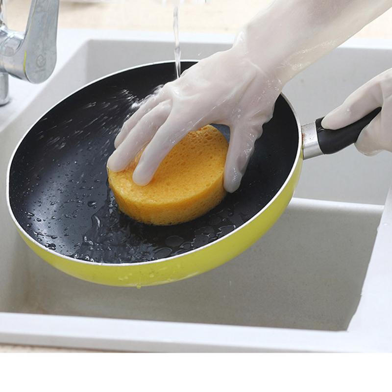 

Nitrile Cleaning Latex Gloves Reusable Household Kitchen Dishwashing Heavy Duty Gloves Kitchen Cleaning dish washing