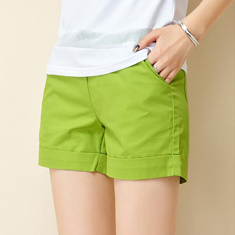 

New Summer Shorts Women Casual Fashion Candy Color Hot Sales Shorts Female Plus Size Loose Ladies Leisure, Black