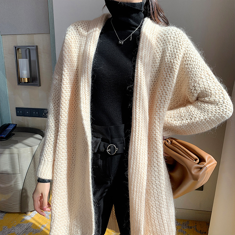 

New winter with bi for rotator cuff profile type coarse needle long cardigan, See chart