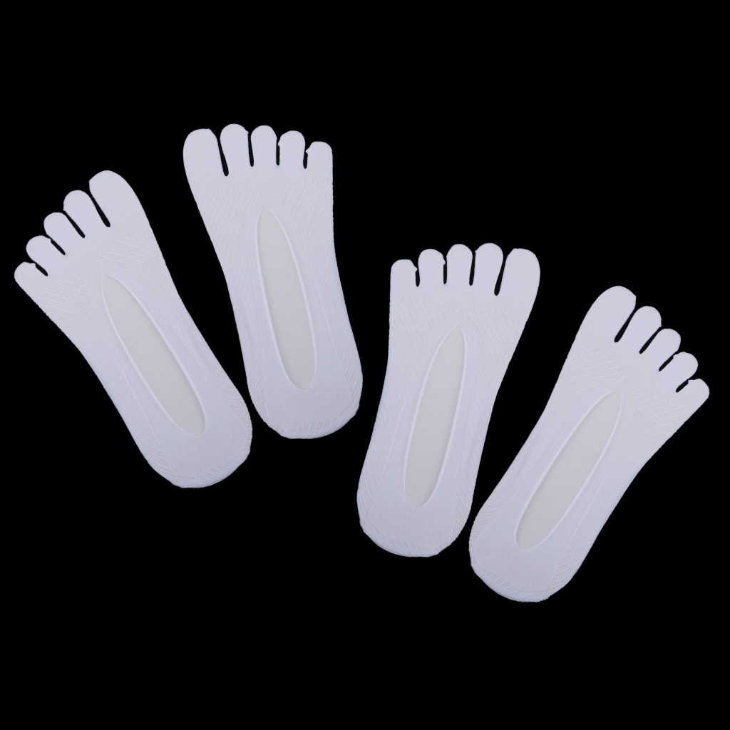 

2 Pairs Toe Socks No Show Running Five Finger Crew Socks for Women