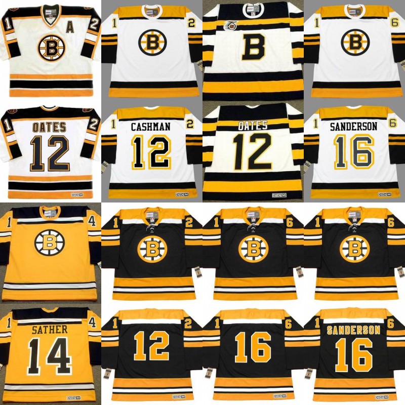 

Boston Bruins ADAM OATES WAYNE CASHMAN BILL GUERIN GLEN SATHER GARNET ACE BAILEY MILT SCHMIDT DEREK SANDERSON Custom Hockey Jerseys S-5XL, 12 adam oates 1992