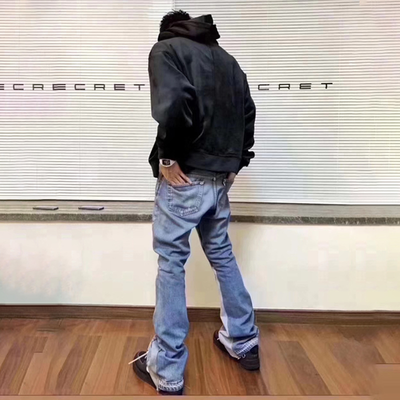 Men's Jeans Mens Designer Remake Retro High Street Fashion Brand Classic Denim Pants Slim Flare