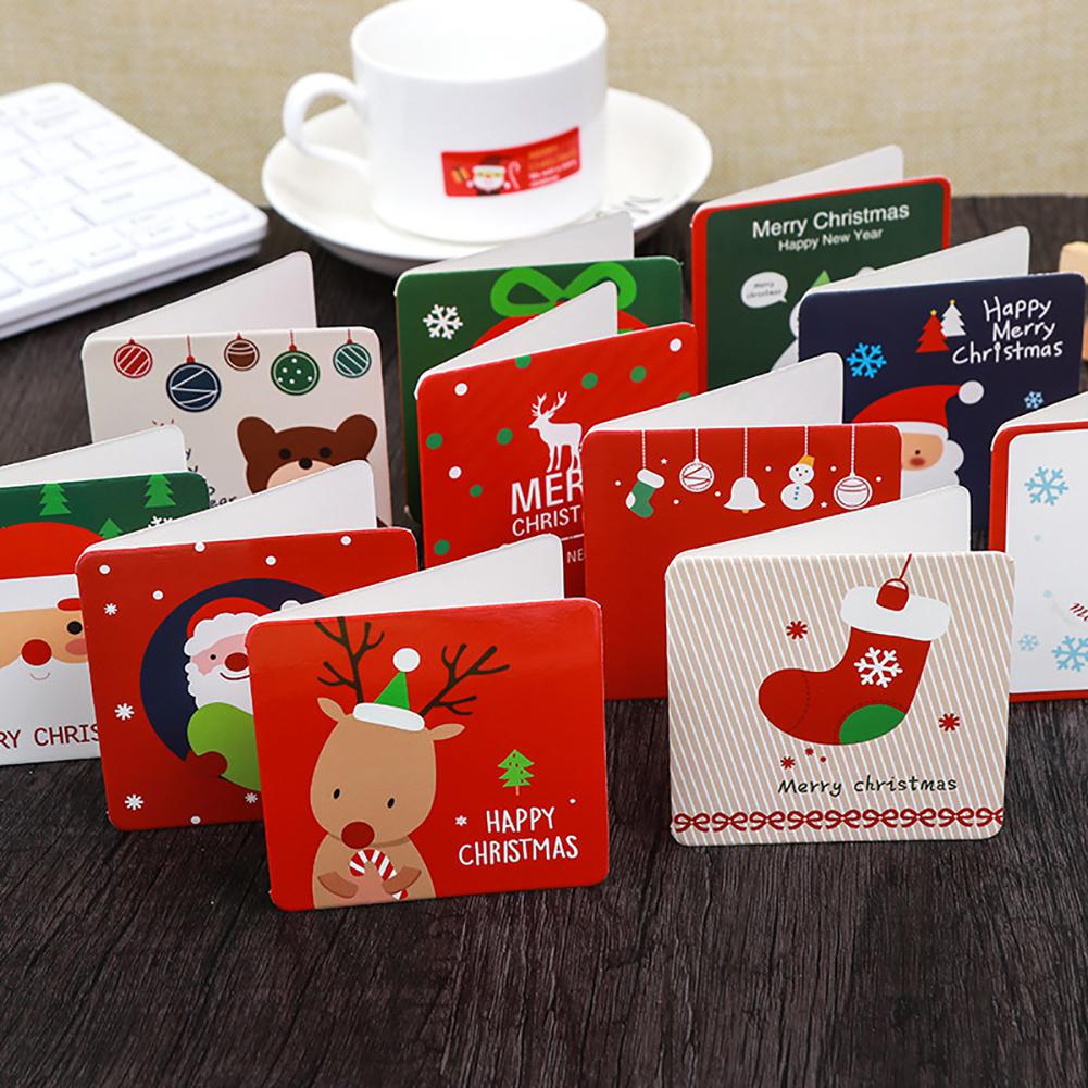 

144pcs Merry Christmas Greeting Cards With Envelopes Greeting Postcard Creative Mini Cards Christmas Gift Card