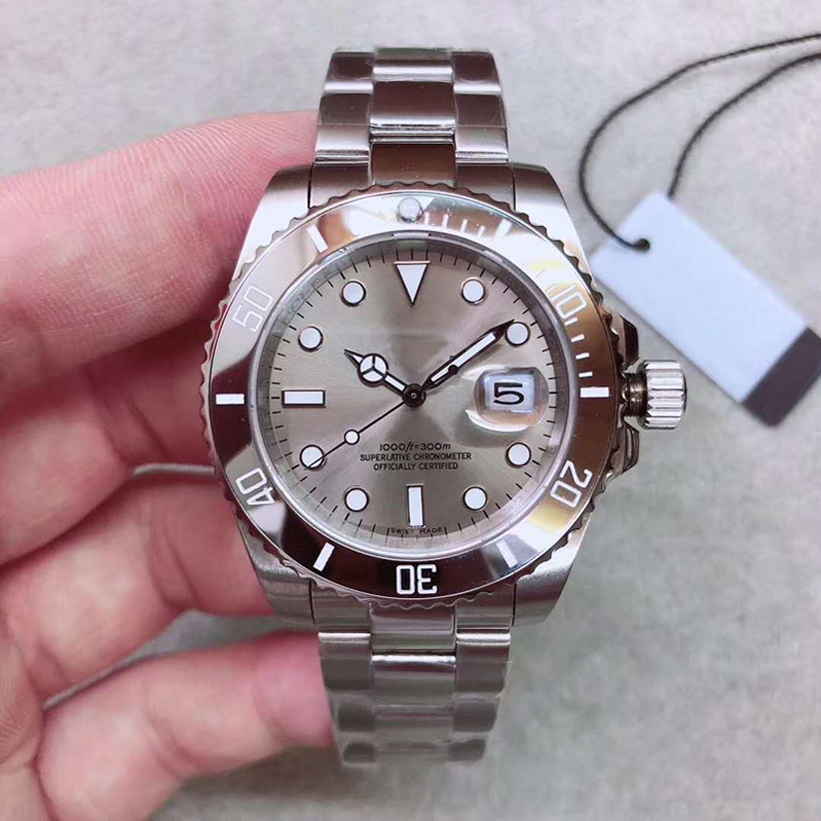 

U1 Factory Top Quality 116613 Automatic Movement Gray 40MM Dial Sapphire Glass 316 Stainless Steel 50M Waterproof Men's Watch Free Shipping