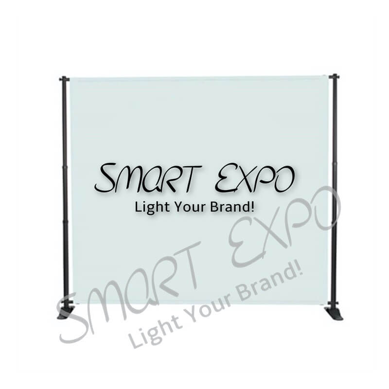 

10ft x 8ft Promotion Adjustable Fabric Banner Stand with Fabric Banner Flexible Structure Black Feet Base Customized Graphic Carry Bag