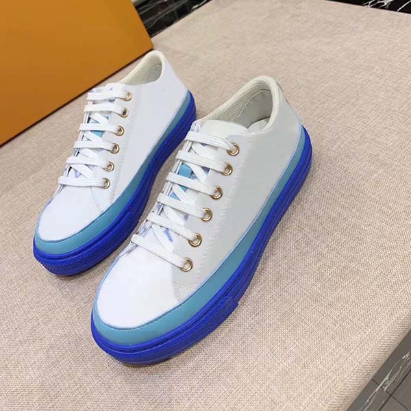 

2020 New Fashion Superior Quality Luxury Letter printing Designer Casual Shoes Women Sneakers Party Chaussures Sport Platform Shoe34-42, Blue