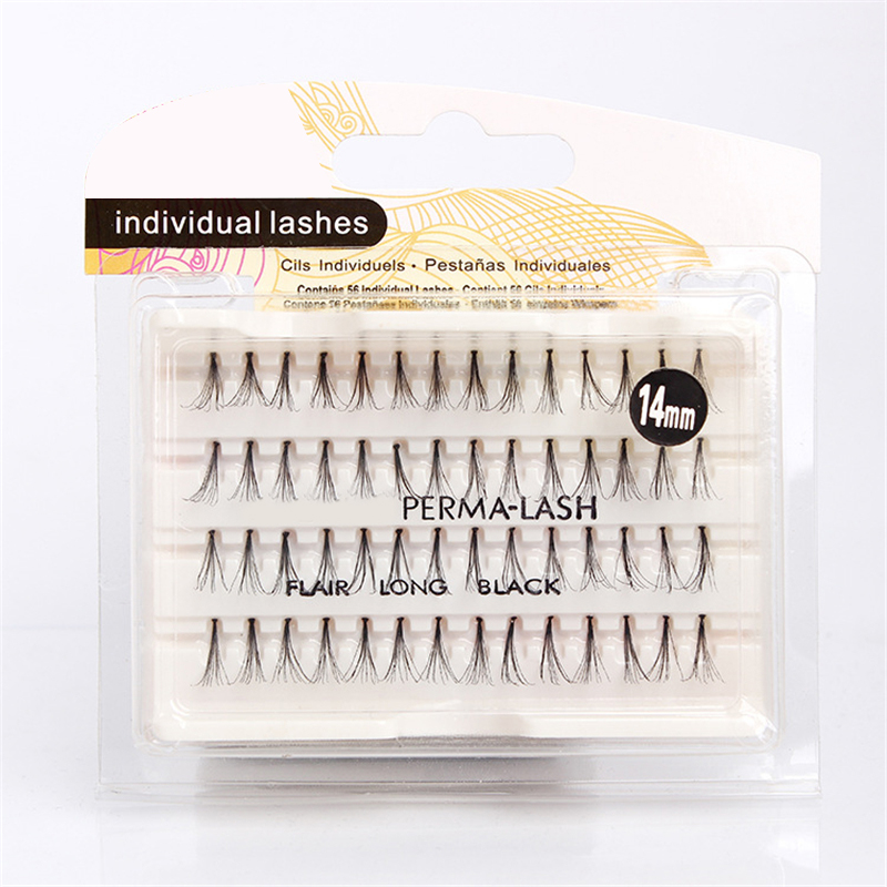 

56PCS Human Hair Individual 10P Cluster Eyelash Flair Long Black Claw Eyelash Extensions Natural Individual Lashes Beauty Tools