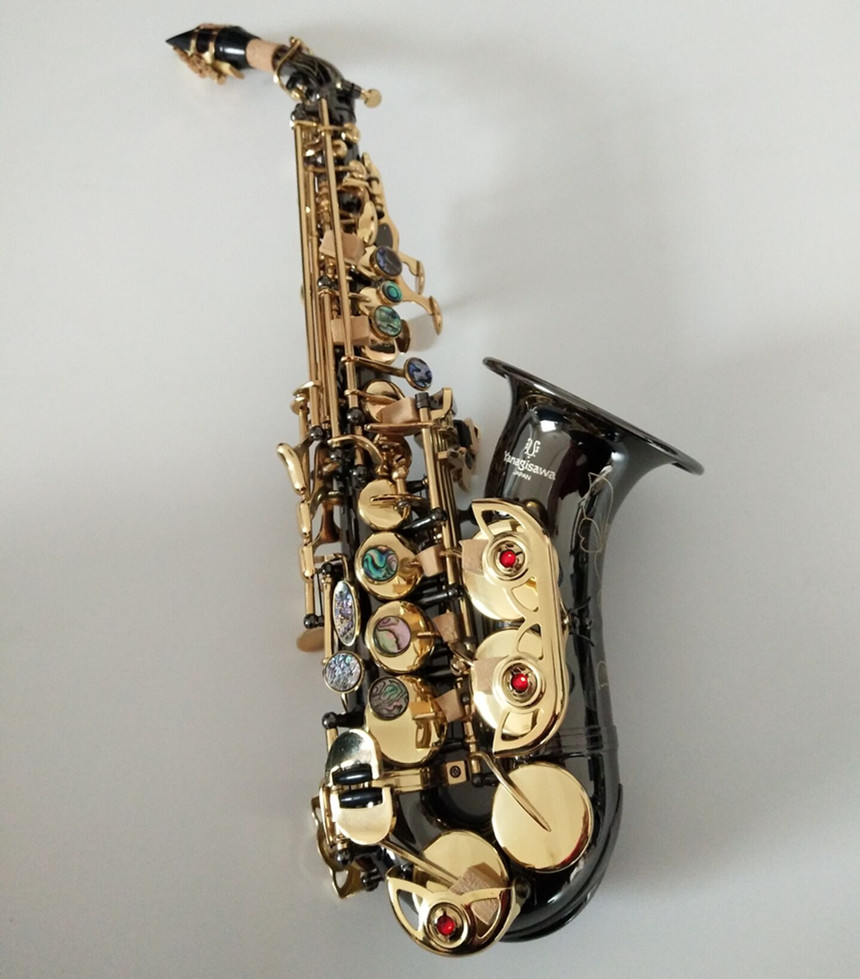 

2020 Best quality Soprano Saxophone Yanagisawa S-992 B Flat saxophone music instruments black lacquer with gold Brass mouthpiece