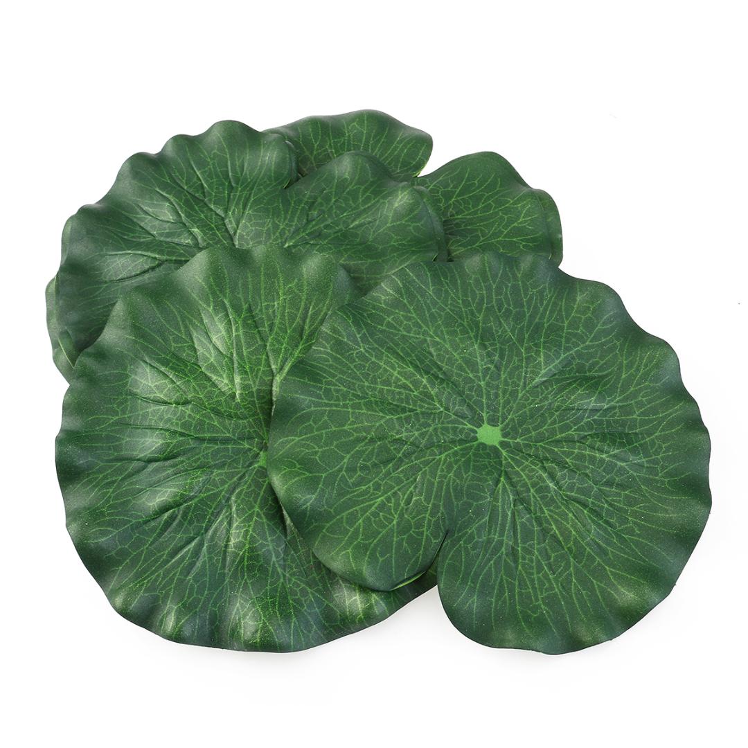 

10pcs 18CM Floating Pool Decoration Water Decorative Aquarium Fish Pond Scenery Lotus Leaf (Green, As pic