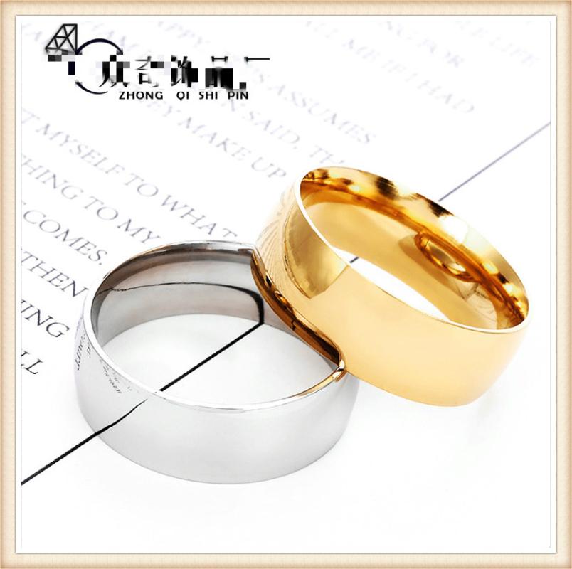 

Cluster Rings Stainless Steel Jewelry Lovers Titanium Ring 2021 Inside And Outside The Arc Light Surface