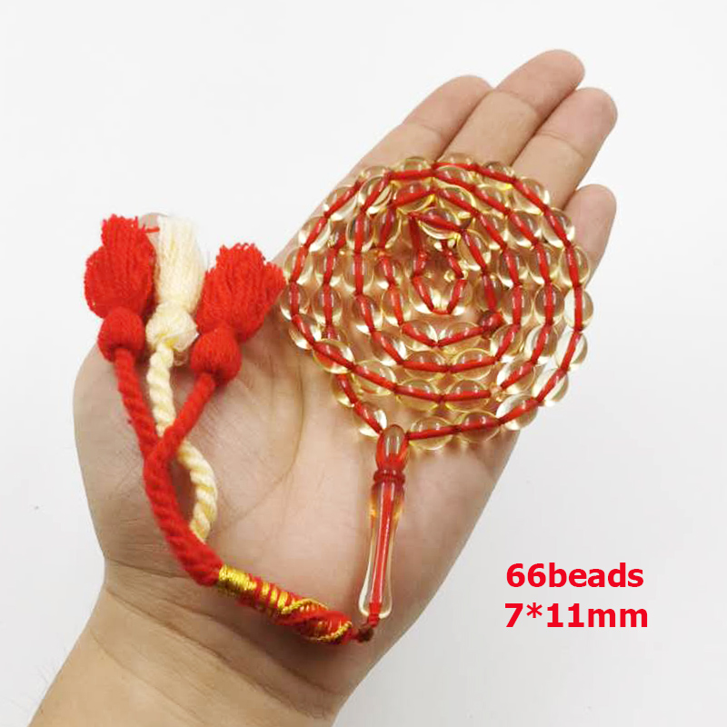 

66 Resin Tasbih Islam RED Rosary Muslim bracelet Eid gift prayer beads Man Misbaha 2020 New Turkey Tassels Arab Fashion Jewelry