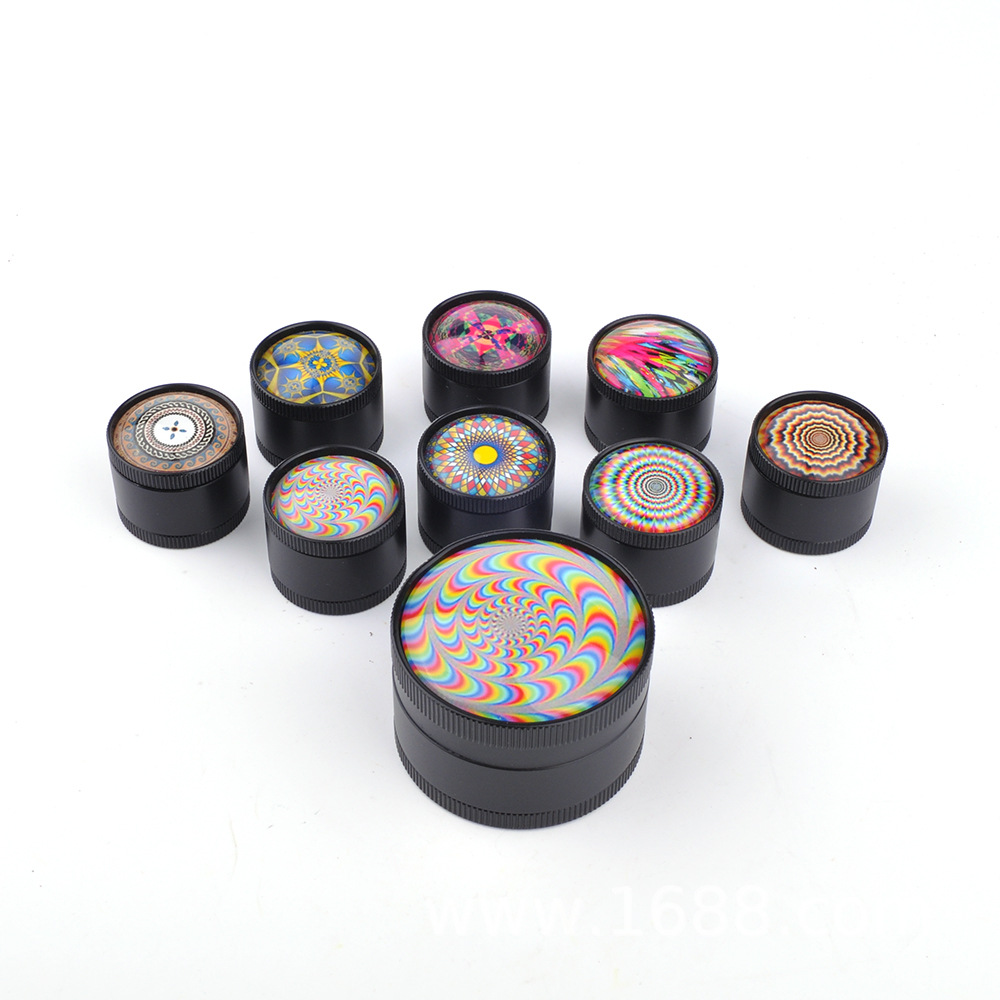 

High Quality Herb Grinder Metal Zinc Alloy Tobacco Herbal Grinders 3 Layers 30mm Diameter 3D Herbal Grinder