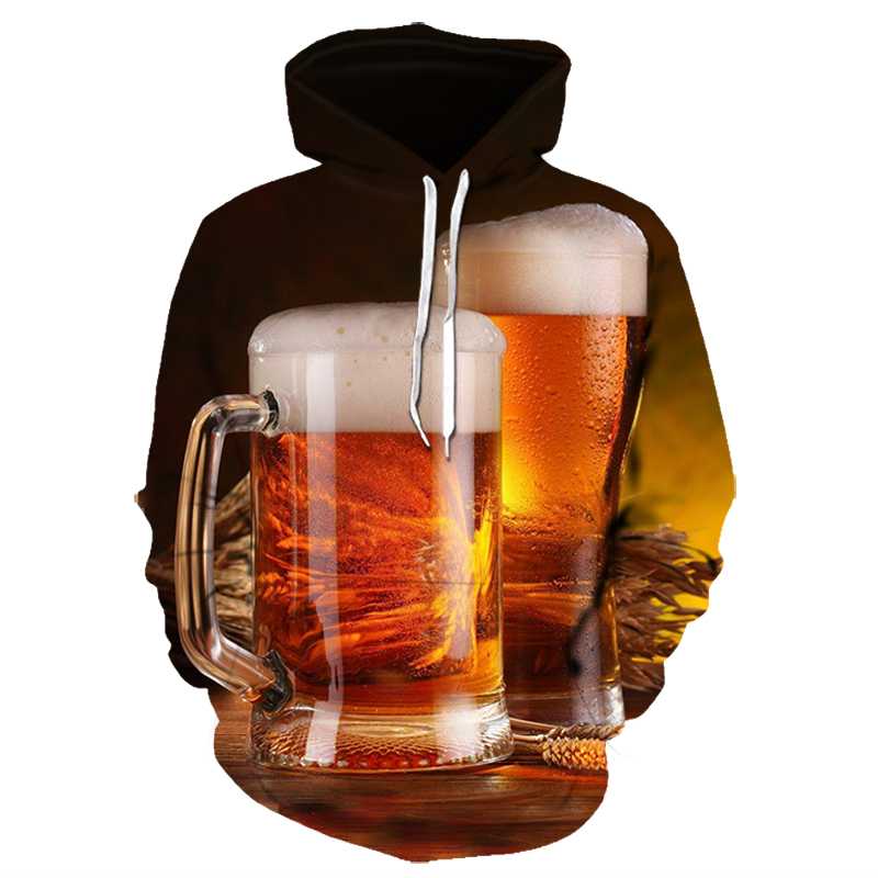 

Unisex Realistic 3d Digital Print Pullover Hoodies Large Size Sweatshirt Beer Time Chinese Ink Astronaunt Surf, Lms020