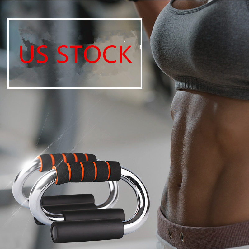 US STOCK, en acier au carbone Push Up Board Push-ups Stands Bars pour la construction de muscles poitrine Gym Fitness Equipment Training exercice