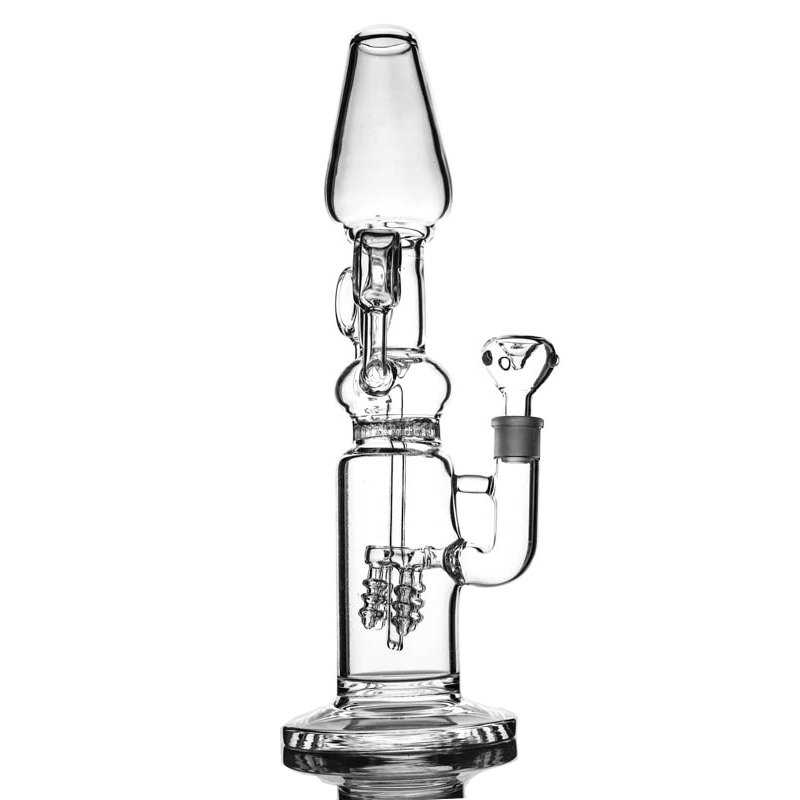 

glass bong Hookahs recycler water pipe design of the bicyclo style works as a percolator give you clean taste