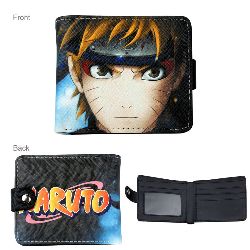 Anime Wallet Men Sword Art Online Naruto PU Leather Short Wallet Card Holder