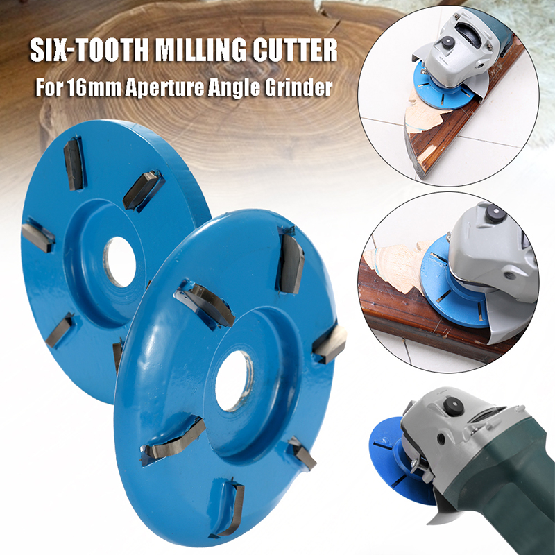 

Three/Six Teeth Power Wood Carving Cutter Disc Milling Attachment 90mm Diameter 16mm Bore Arc/Flat for Angle Grinder Attachment3