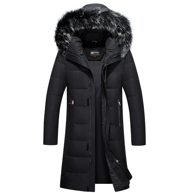 Men's Down Jacket 90% Duck Down Winter Jacket Warm Long Coat Big Fur Hooded Removable Outerwear Top Quality 6XL
