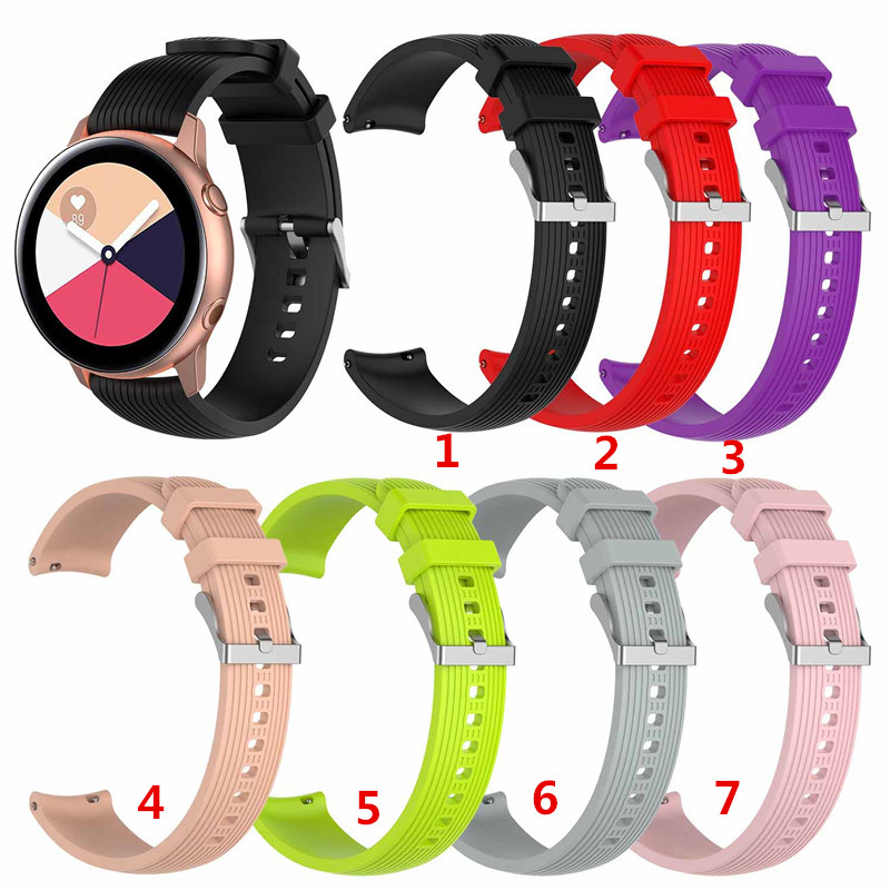 

For Galaxy Watch active 20mm silicone band for Samsung Galaxy Watch 42mm watches strap Replacement 20mm Bracelet smart wristband
