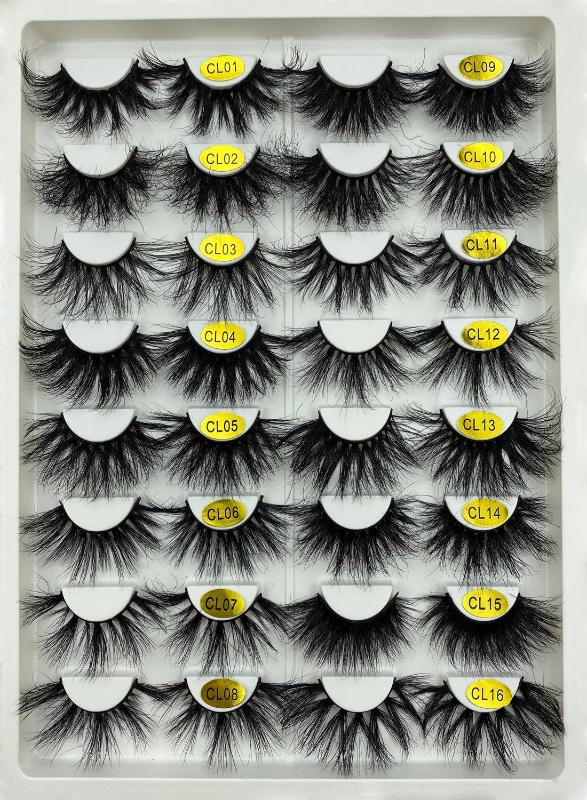 

100% Handmade Customize Packing 3D Mink Lashes 25mm Extra Long Mink Full Strip Eyelashes Fluffy Eyelashes For Make Up