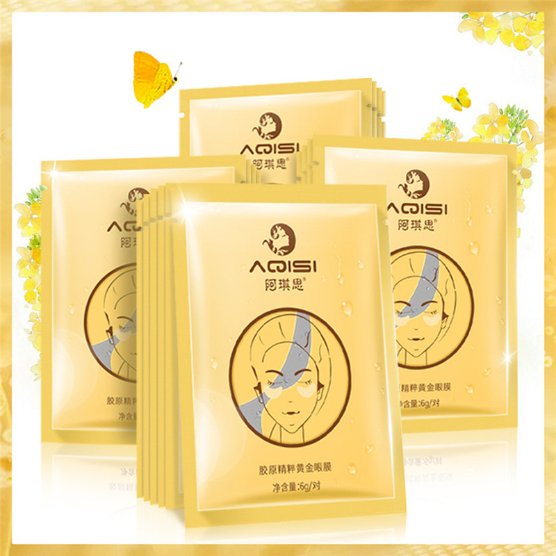 

24k Gold Crystal Collagen Eye Mask Moisturizing Eye Masks Colageno Gel Eye Pads