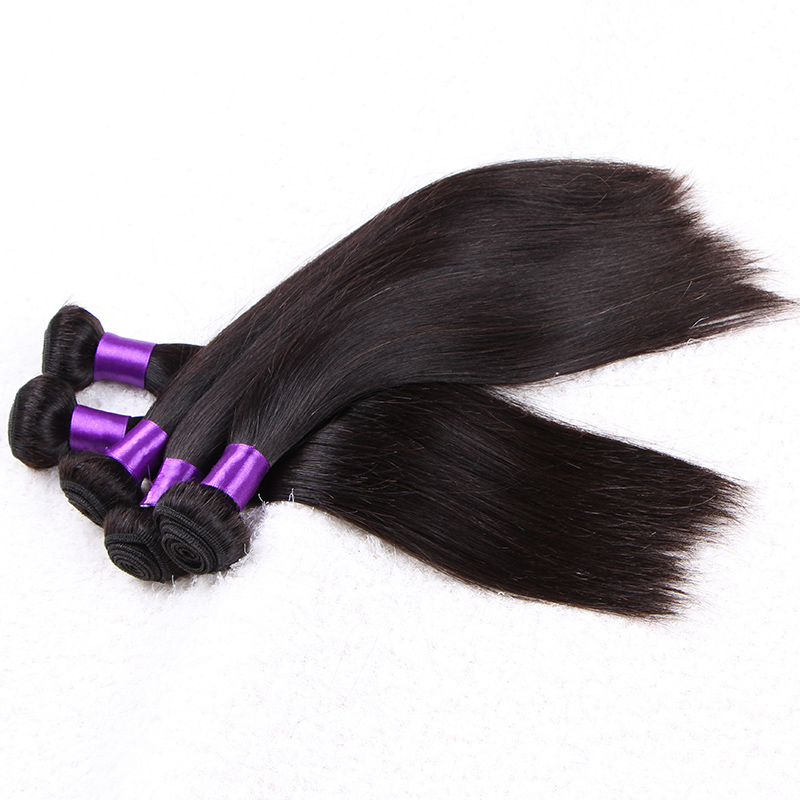 

Elibess Hair Brazilian Human Virgin Hair Weave Malaysian Hair Bundles Straight Wave Weft For Extension, 80g one bundle & 5 Bundle Lot