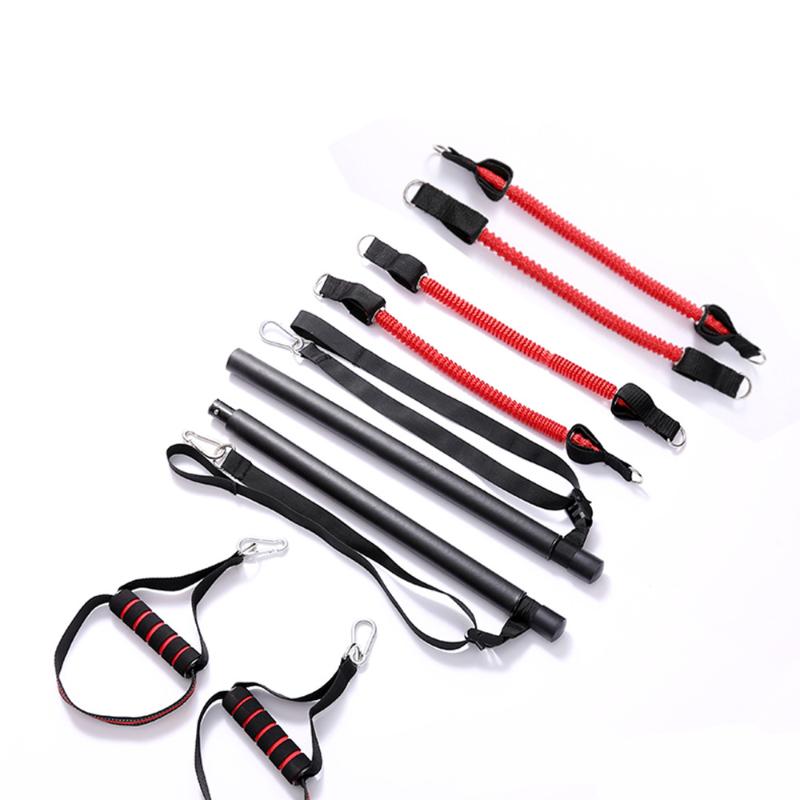 

Yoga Pilates Exercise Stick Gym Muscle Power Tension Bar With Resistance Bands Home Gym Workout Fitness Pull Rope