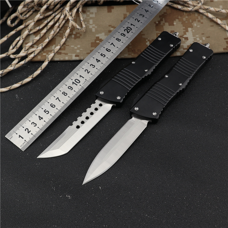 

Survival Military Tactical Auto Knife D2 Folding Blade Aluminum Alloy Handle Hunting Jackknife Navaja Automatic Knives Self Defense Pocket Multi-tool