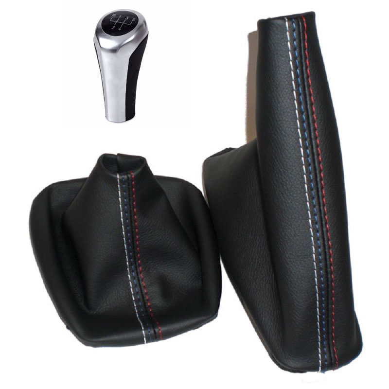 

5 Speed 6 Gear Manual Shift Knob With Real Leather Handbrake Gaiter Shift Boot For 3 Series E36 E46 M3