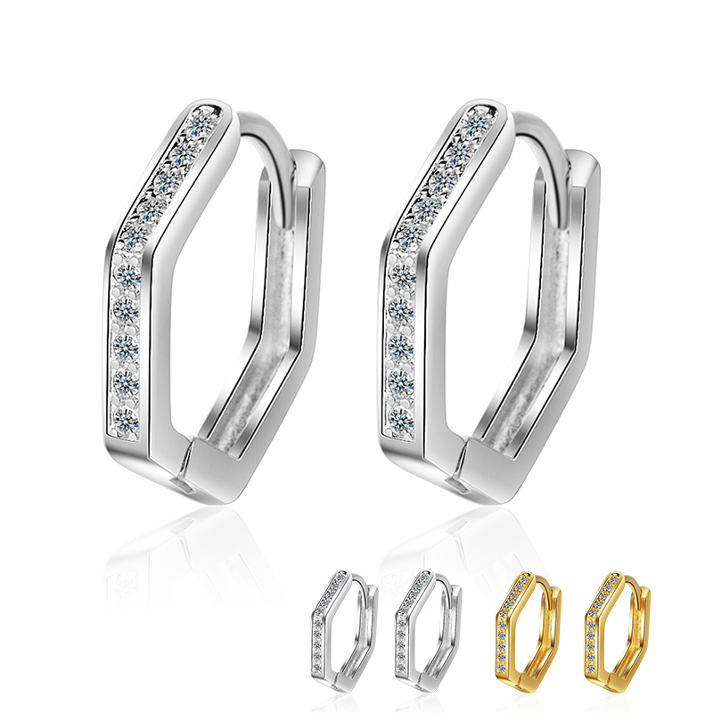 

High Quality 3A Zirconia Small Hoop Earrings Silver Gold Color Loop Huggie Earrings Simple Fashion Party Jewelry Gifts for Women