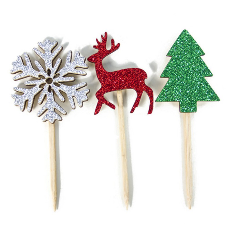 

Cake Topper Dessert Insert Card Cake Flags Glitter Paper Card For Party Dessert Decoration