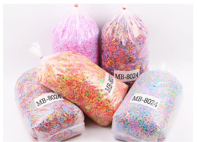 

8024 Pet grooming rubber band 1mm Dog headwear Dog Teddy York rubber band does not hurt hair pet 100g TPU2, See chart