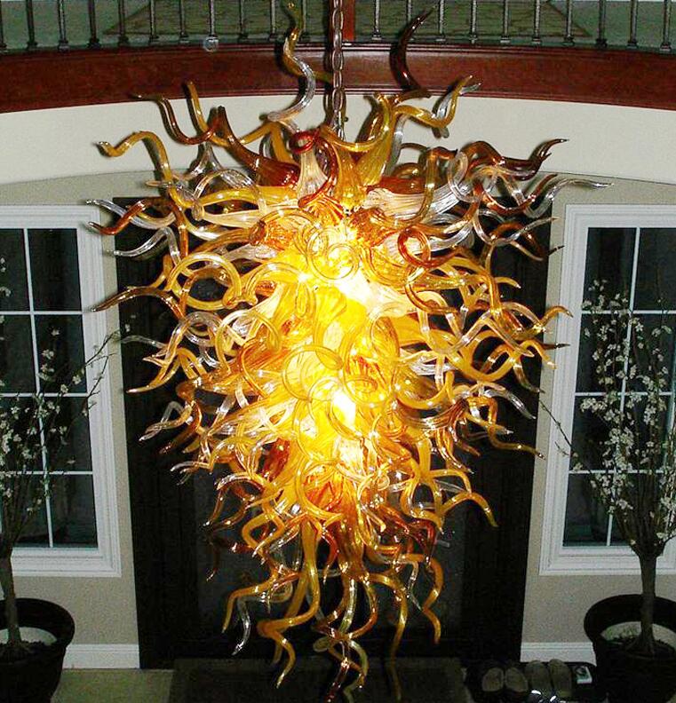 

Antique Special Flush Mount Ceiling Lights Handmade Blown Glass Art Chandelier for Home Decoration LED Bulbs