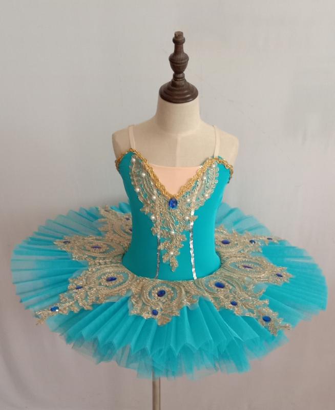 

Professional Ballet Tutus child Swan lake Ballet Dance Clothes for girls Pancake tutu adult Ballerina Figure Skating Dress, Beige
