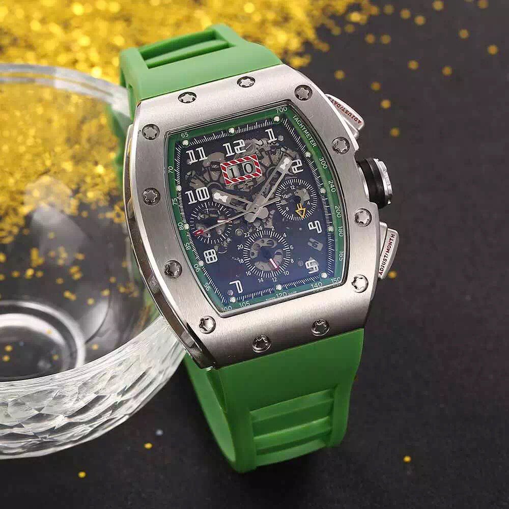 

HOT sale man watch sport wristwatch top sell man watches mechanical automatic wristwatch rubber strap 030, Black