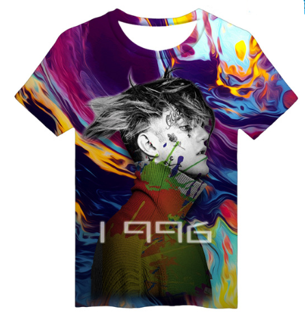 

Newest Hot Fashion Lil Peep Rap Punk Rock T Shirt Men Women Unisex Funny 3d Print Summer Short Sleeve O Neck Crewneck Casual Tops A217, Multi