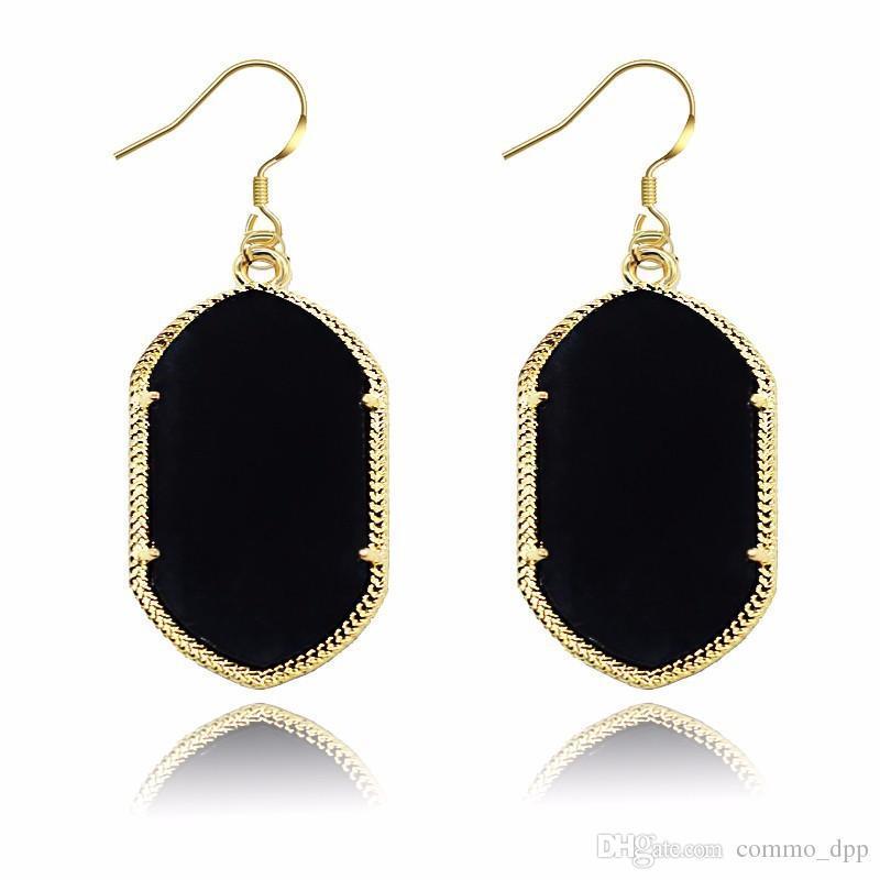 

European&american Brand Designer Dangle Earrings Geometric Solid Color Big Drop Earring For Women & Ladies Fashion Jewelry Accessories