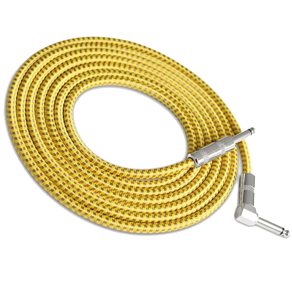 

6.5mm Guitar Bass Instrument Connection Cable Cord Right Angle Jack